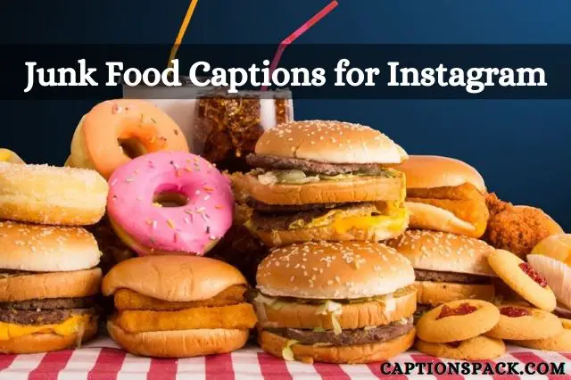 Junk Food Captions for Instagram
