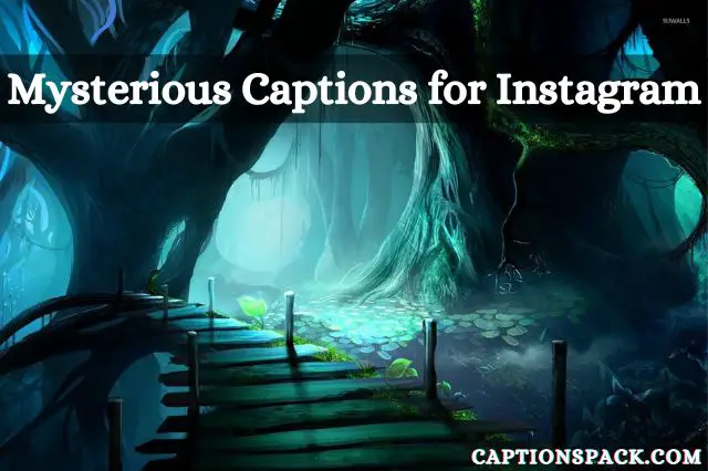 mysterious captions for instagram