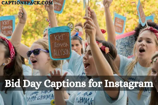 Bid Day Captions for Instagram
