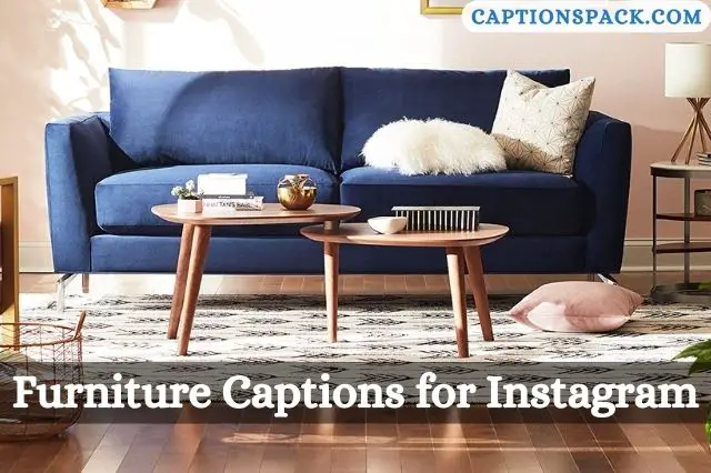 living room furniture captions