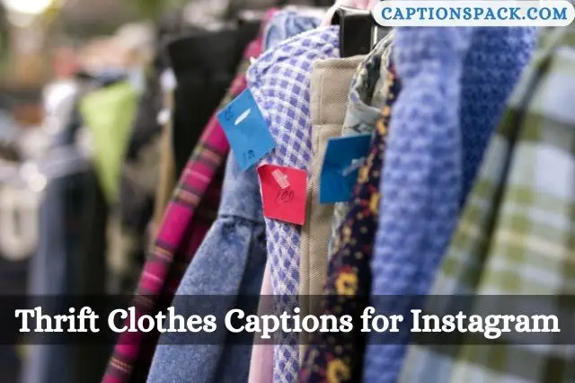 Thrift Clothes Captions for Instagram