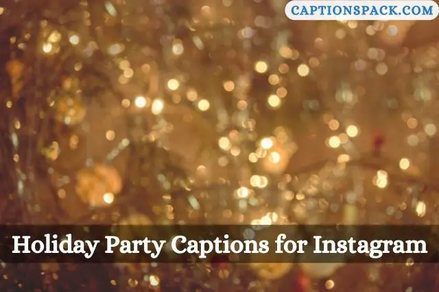 Holiday Party Captions for Instagram